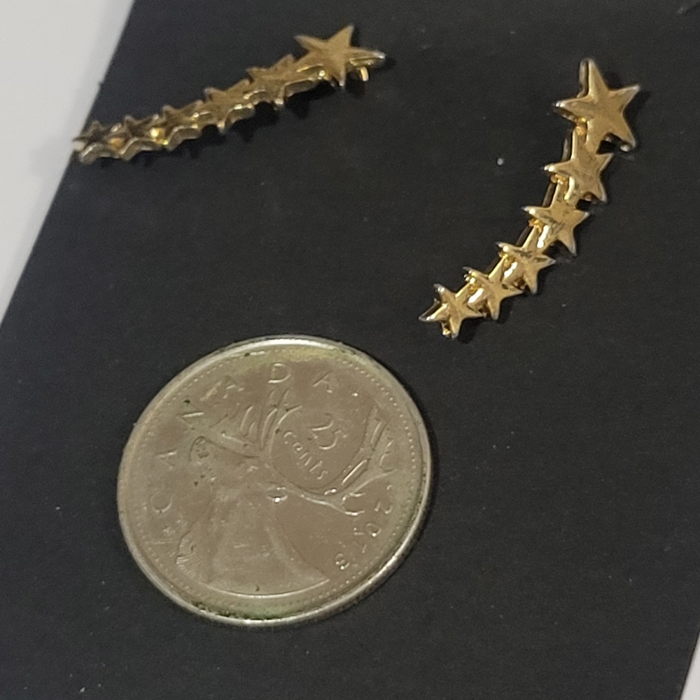 Gold-plated Falling Star Earrings